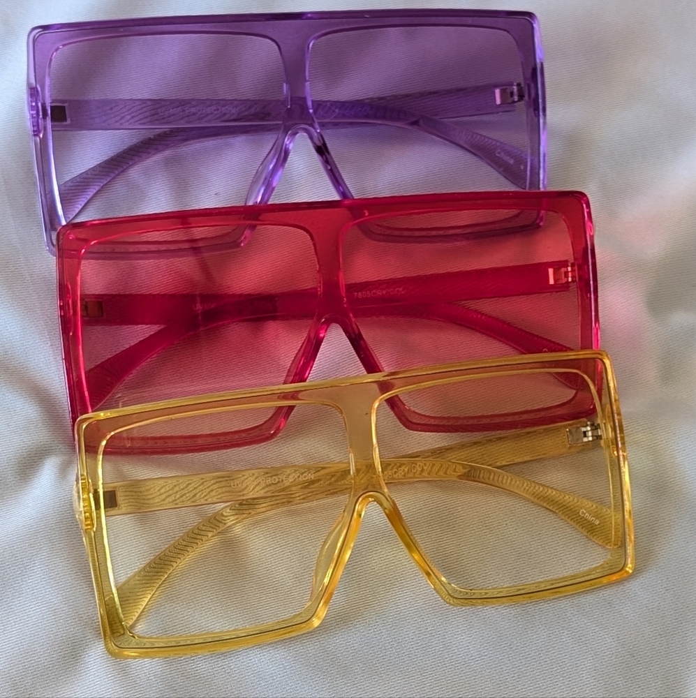 Purple Wide frame Fashion Sunglasses